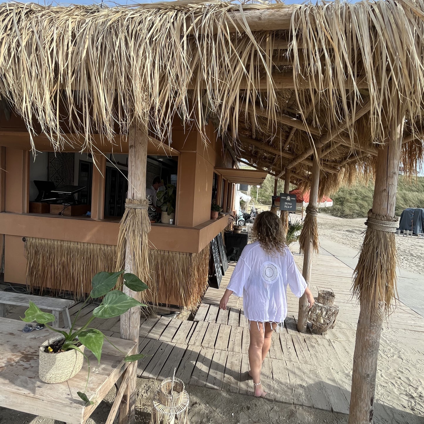Beach cover-up (Kimono White)