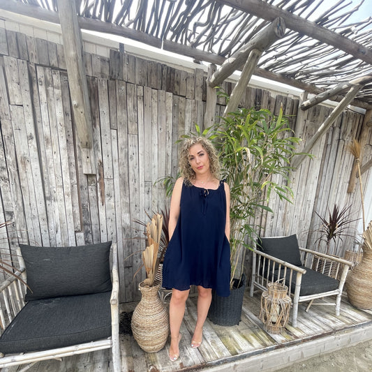 Linnen Bali Dress (Blue)